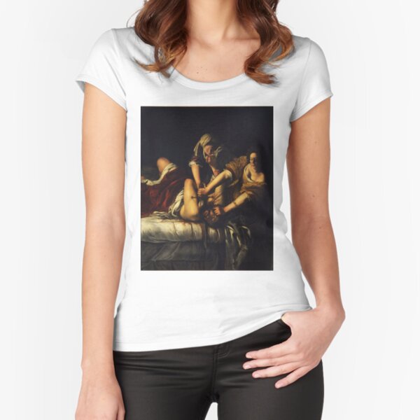 Judith Slaying Holofernes by Artemisia Gentileschi Fitted Scoop T-Shirt
