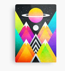 Saturn Peaks Metal Print