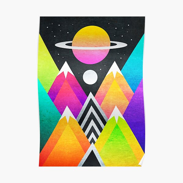 Saturn Peaks Poster