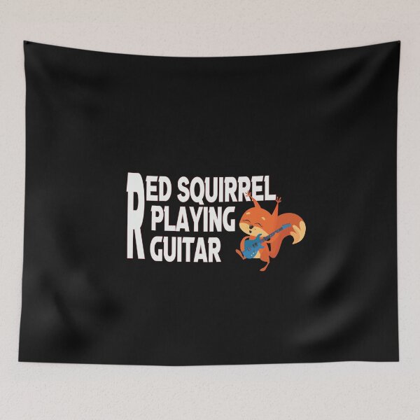 Item preview, red squirrel playing guitar, gift squirrel playing guitar, Funny red squirrel,  red squirrel American cute designed and sold by HananDesign13.