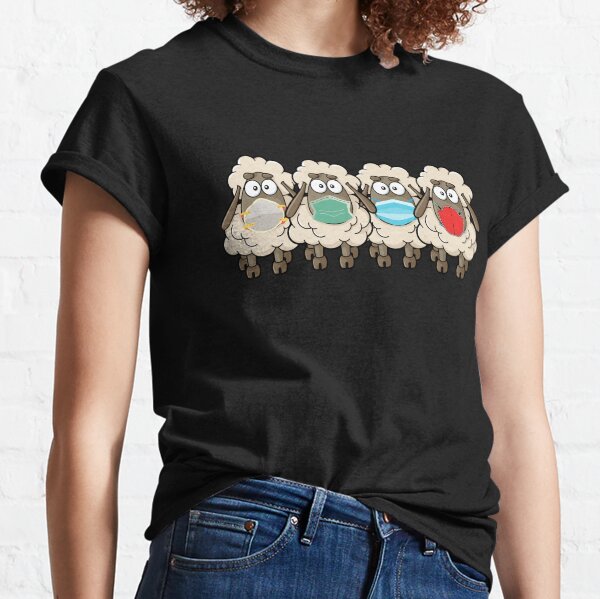 Obedient masked sheep sarcastic protest Classic T-Shirt