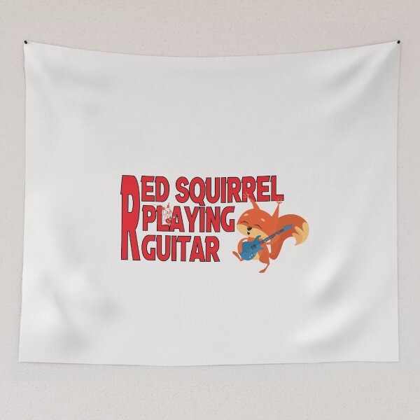 Item preview, red squirrel playing guitar, gift squirrel playing guitar, Funny red squirrel,  red squirrel American cute designed and sold by HananDesign13.
