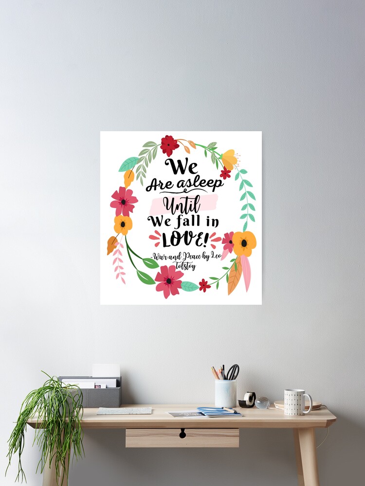 Thumbnail 1 of 3, Poster, Leo Tolstoy War & Peace Quote designed and sold by Dollfacedesign.