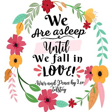 Artwork thumbnail, Leo Tolstoy War & Peace Quote by Dollfacedesign