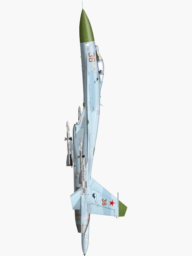 Sukhoi Su 27 Flanker Sticker By D3noob Redbubble