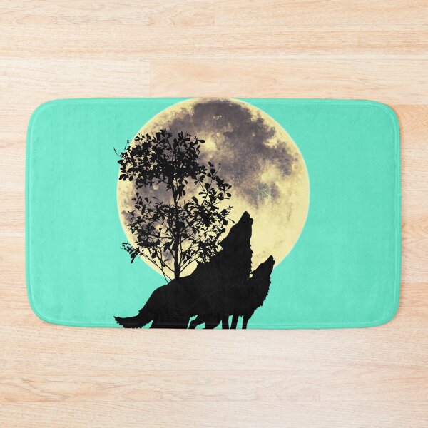 Item preview, Howling wolves moon designed and sold by AJSkinnerPrints.