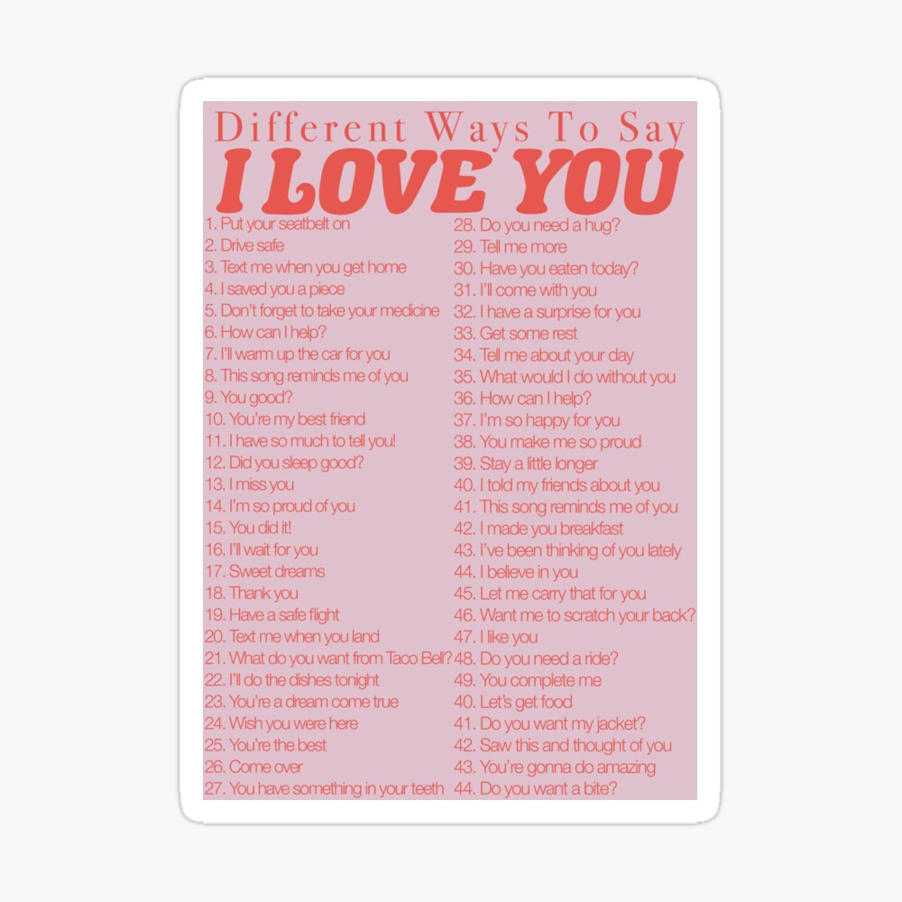 Cute Ways To Say I Love You To A Boy