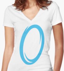 Blue Portal Women's Fitted V-Neck T-Shirt