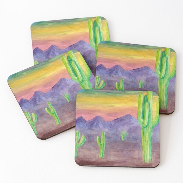 Item preview, Sunset Cactus in the Desert designed and sold by ArtsyRabbit.
