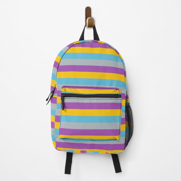 Item preview, Colourful Stripes Minimal Pattern (Grey Purple Yellow Blue) designed and sold by TalBright.