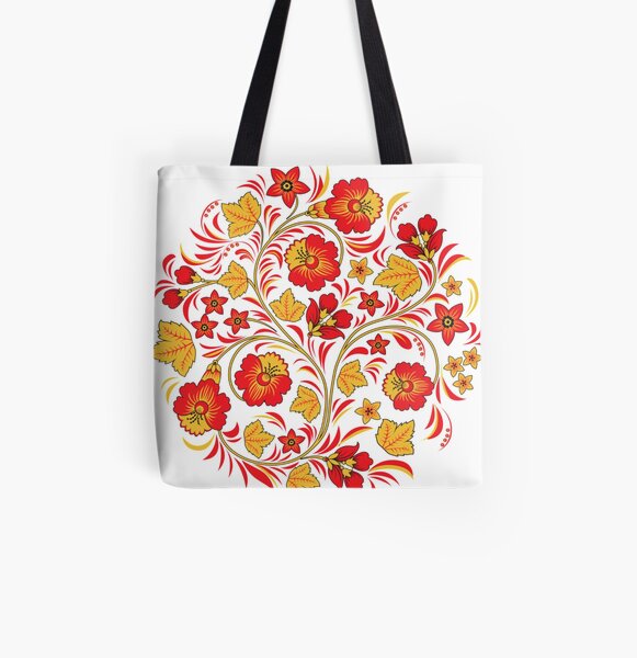 Patterns of the Russian North - Узоры русского севера All Over Print Tote Bag