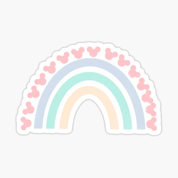 Mickey Pastel Rainbow  Sticker