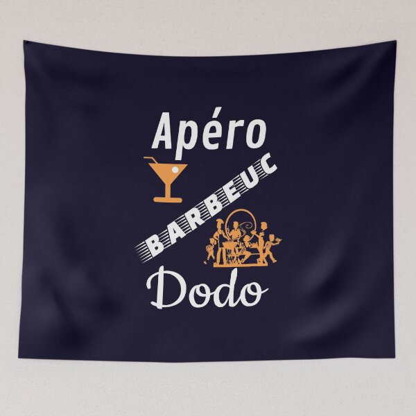 Artikelvorschau, Aperitif Barbeuc Dodo Marineblau Hintergrund Humor Spaß lustig entworfen und verkauft von sex-sansbol.
