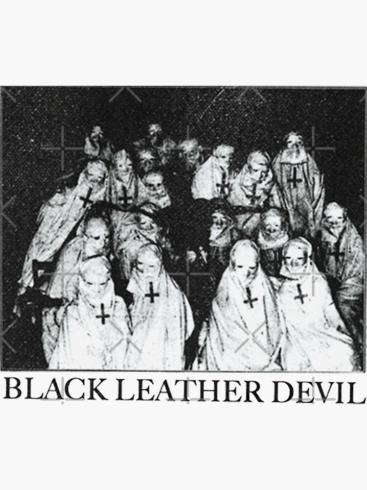 "Black Leather Devil White Playboi Carti" Sticker for Sale by