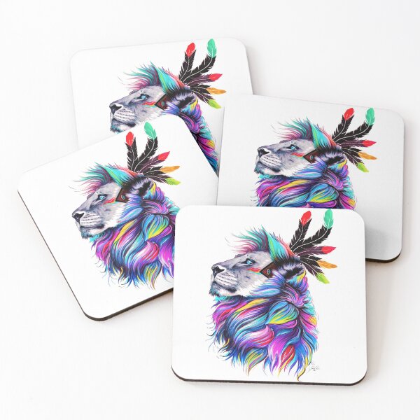 Item preview, Colorful Indian Lion designed and sold by Cat2D.