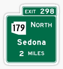 Sedona, AZ Road Sign, USA Sticker