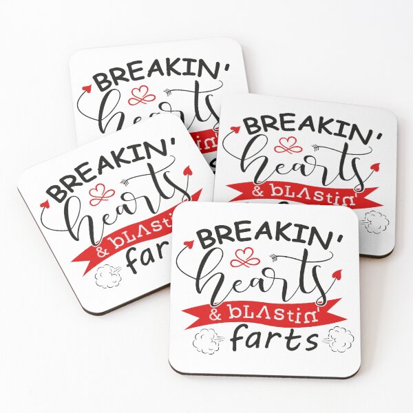 Item preview, BREAKING HEARTS AND BLASTING FARTS - Funny Valentines Day Gift Idea designed and sold by CreativaArt-.