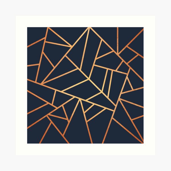 Copper and Midnight Navy Art Print