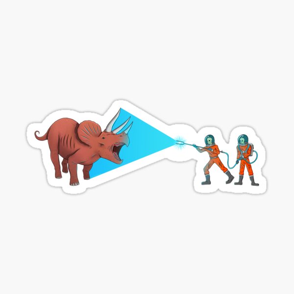 Triceratops vs Laser Sticker