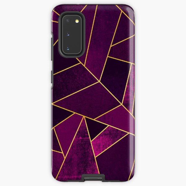 Purple Stone / Gold Lines Samsung Galaxy Tough Case