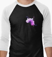 ink watercolour flower Men's Baseball ¾ T-Shirt