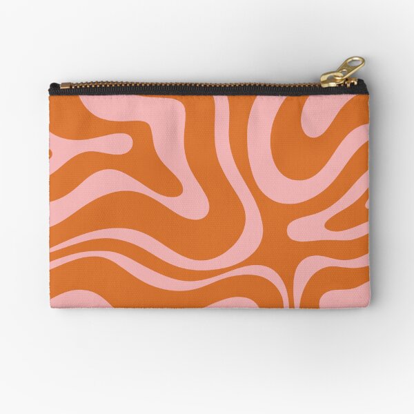 Item preview, Liquid Swirl Retro Abstract Pattern in Orange and Pink designed and sold by kierkegaard.