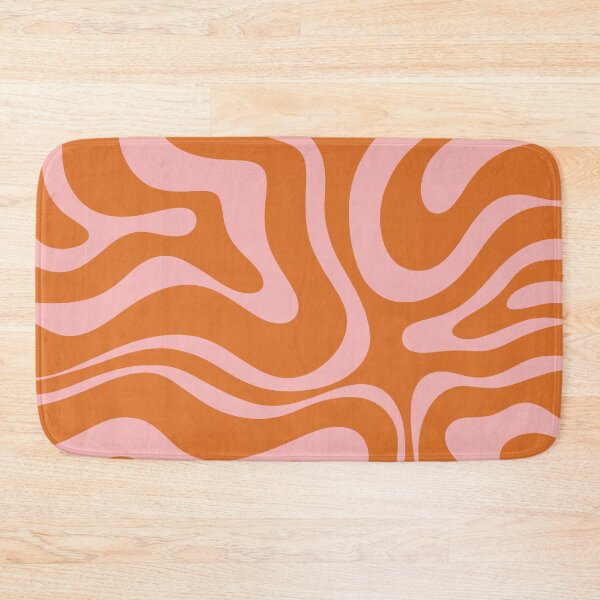 Item preview, Liquid Swirl Retro Abstract Pattern in Orange and Pink designed and sold by kierkegaard.