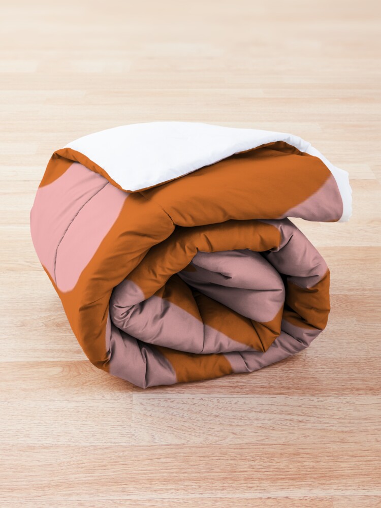 Alternate view of Liquid Swirl Retro Abstract Pattern in Orange and Pink Comforter