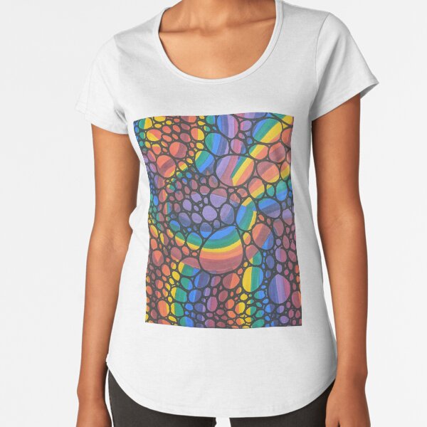 Rainbow bubbles Premium Scoop T-Shirt