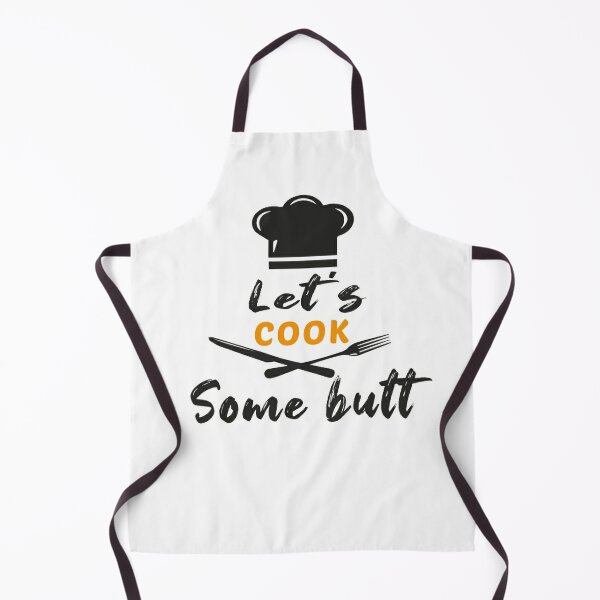 Funny Cooking Chef Apron with Pockets BBQ Kitchen Work Aprons Lets Cook