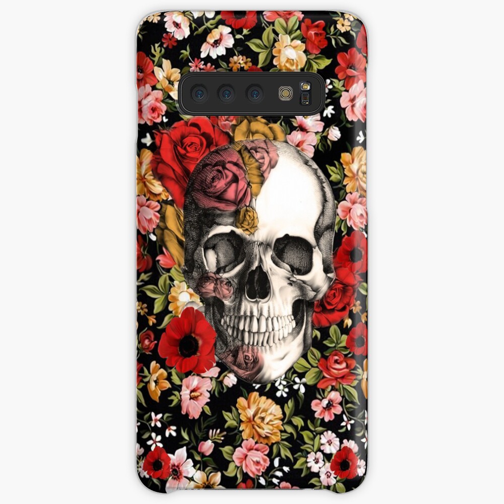 In bloom floral skull Case & Skin for Samsung Galaxy