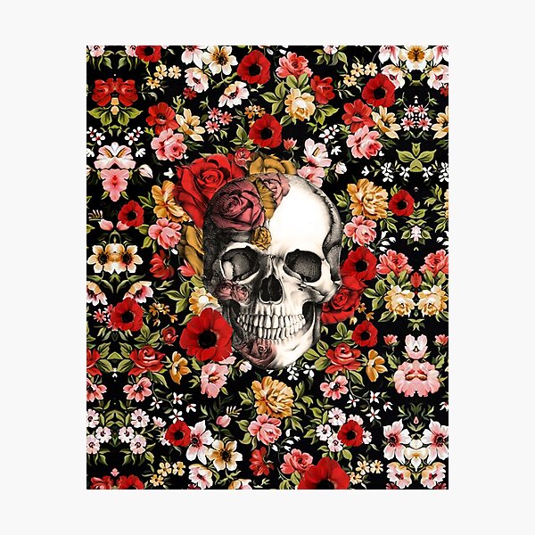 Item preview, In bloom floral skull designed and sold by KristyPatterson.