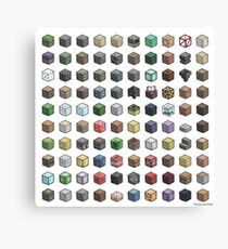 100 Minecraft Blocks Canvas Print