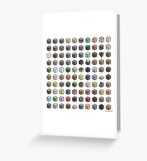 100 Minecraft Blocks Greeting Card