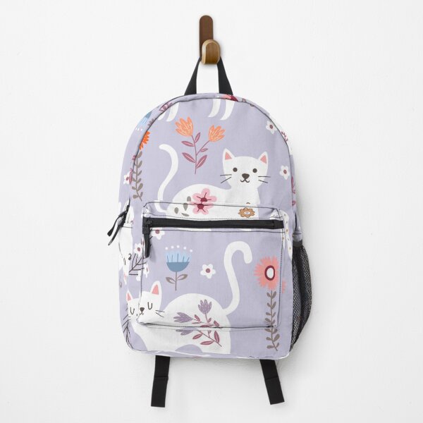 Item preview, Cats pattern with flowers designed and sold by Timegraf.