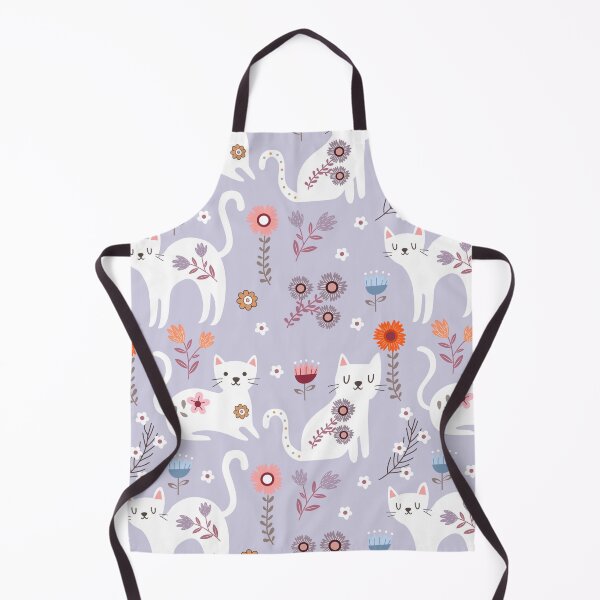 Item preview, Cats pattern with flowers designed and sold by Timegraf.