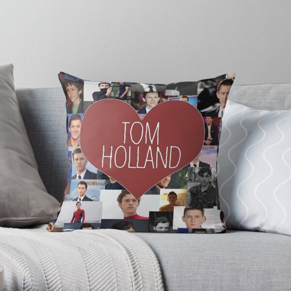 tom holland blanket/stickers Throw Pillow