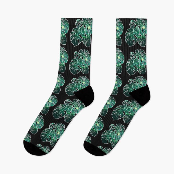 Item preview, Monstera Constellation - WHITE OUTLINE ON BLACK designed and sold by EmpressEyrie.