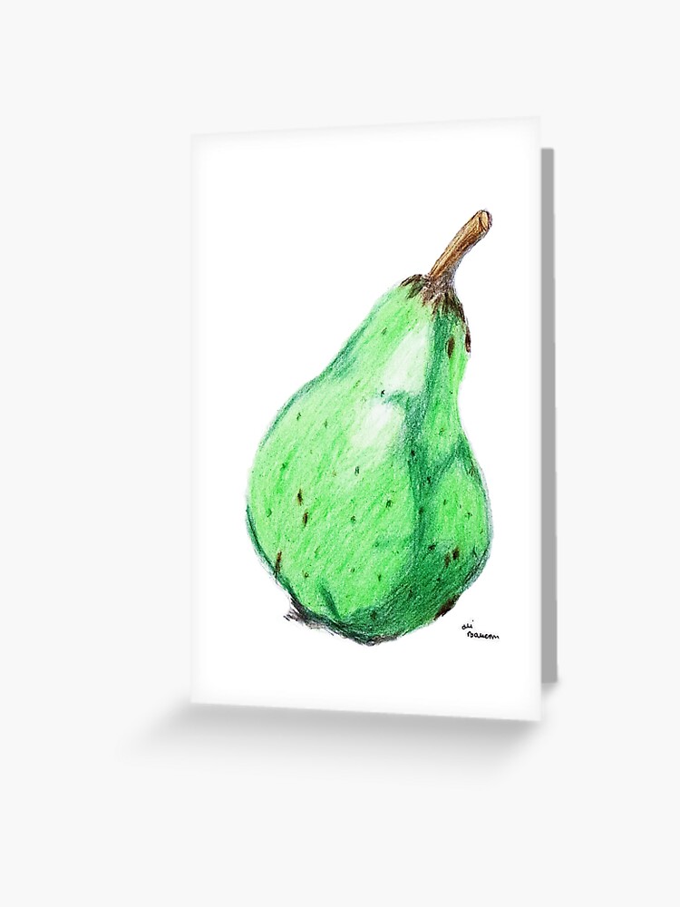 How to Draw a Pear with Colored Pencils