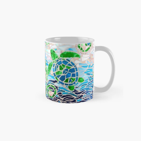 Turtle Mosaic Turquoise Classic Mug