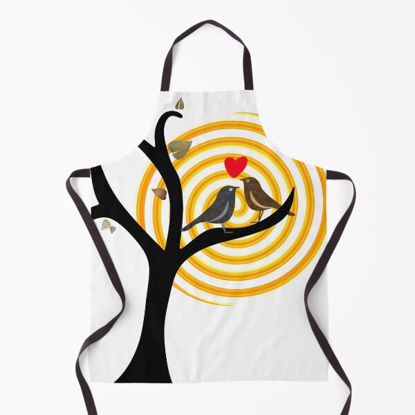 Item preview, Love is in the air with this beautiful pair of simple valentine love birds. Yellow and white. designed and sold by Caroline Laursen.