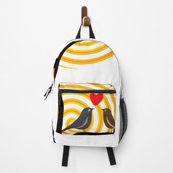 Item preview, Love is in the air with this beautiful pair of simple valentine love birds. Yellow and white. designed and sold by Caroline Laursen.
