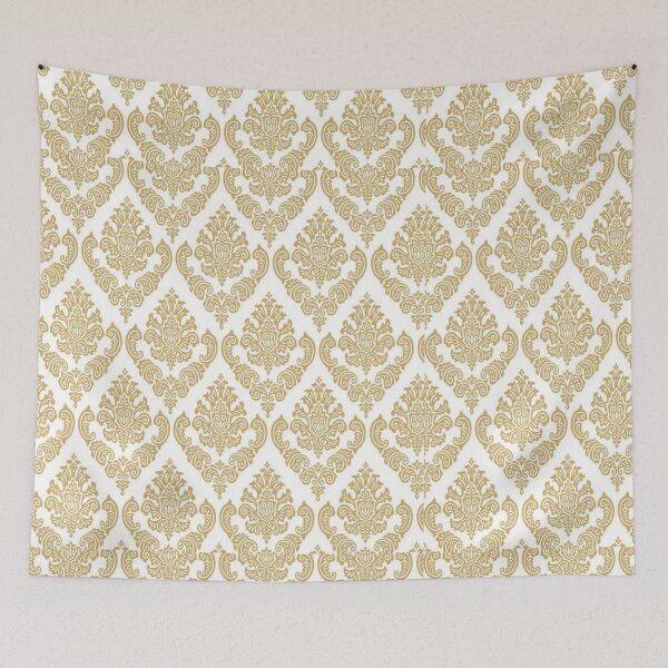 Item preview, Gold and white wallpaper pattern designed and sold by astrunb5.