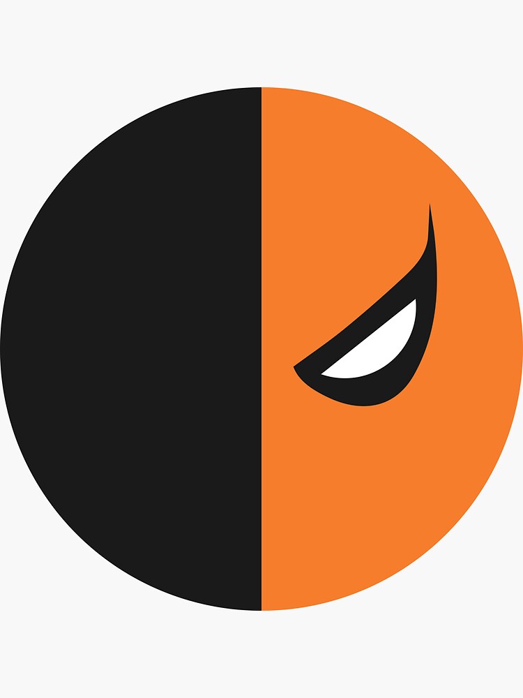 Deathstroke Mask Sticker For Sale By Burthefly Redbubble 