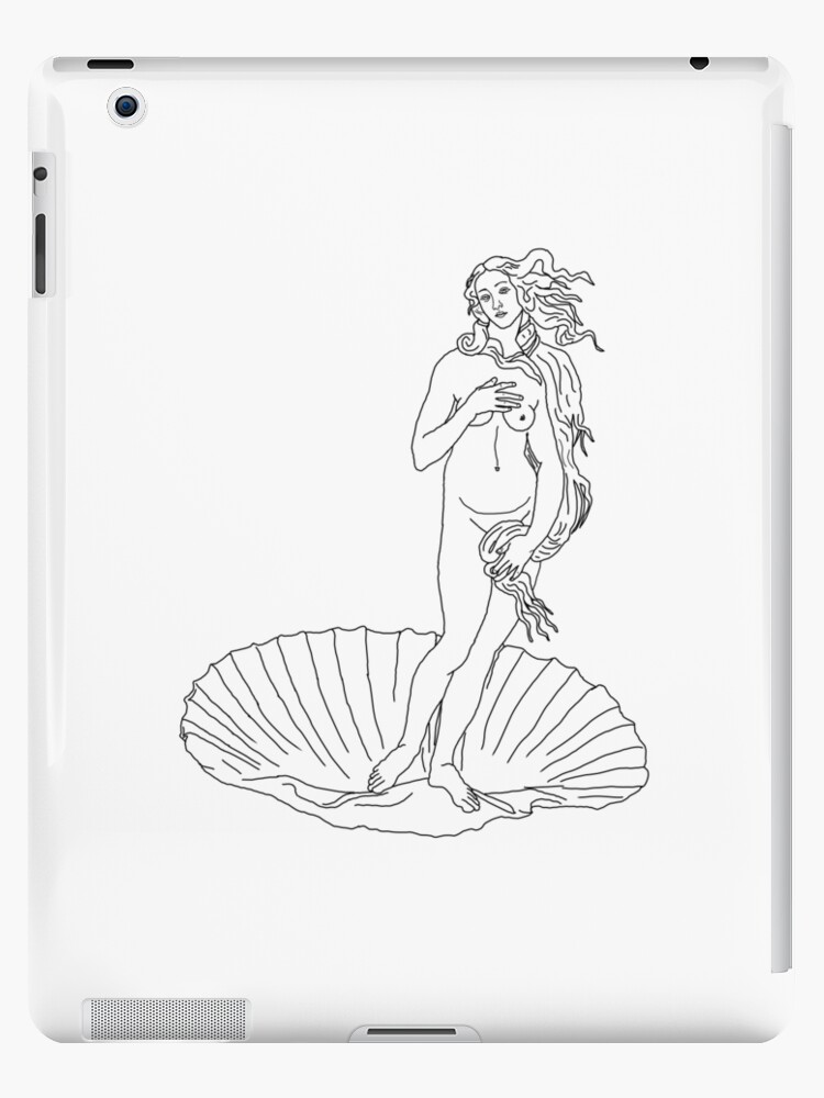 The birth of venus line art | iPad Case & Skin