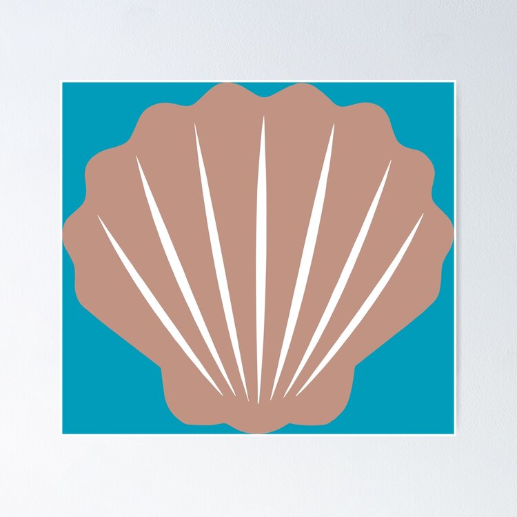Scallop Seashell Pattern Sticker