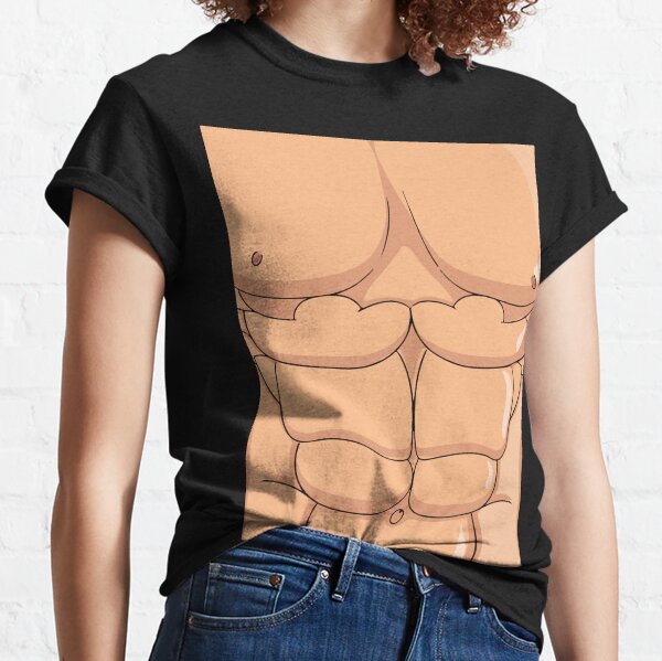 Fake Sixpack Fake Abs Abdominal Muscles Gym T-Shirt by Mister Tee