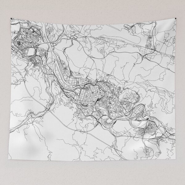 Item preview, Bilbao White Map designed and sold by multiplicitymap.