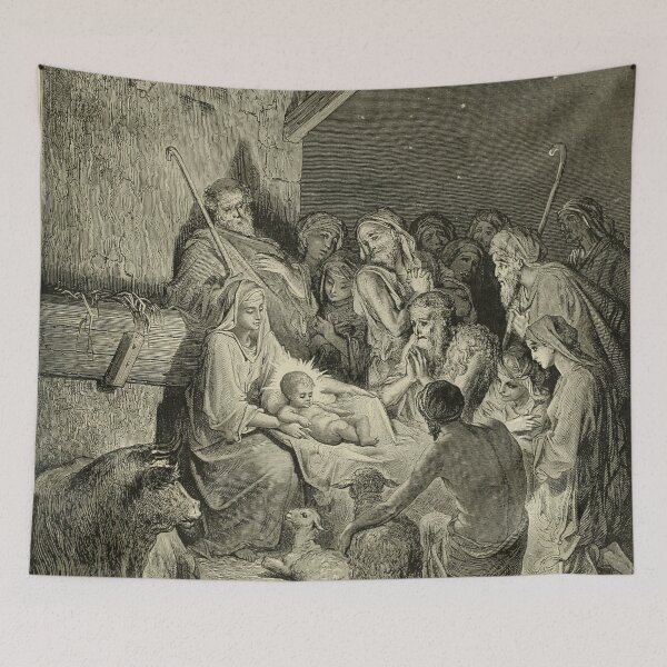 Aperçu de l'œuvre Nativité de Jésus par Gustave Doré créée et vendue par The Great Art.
