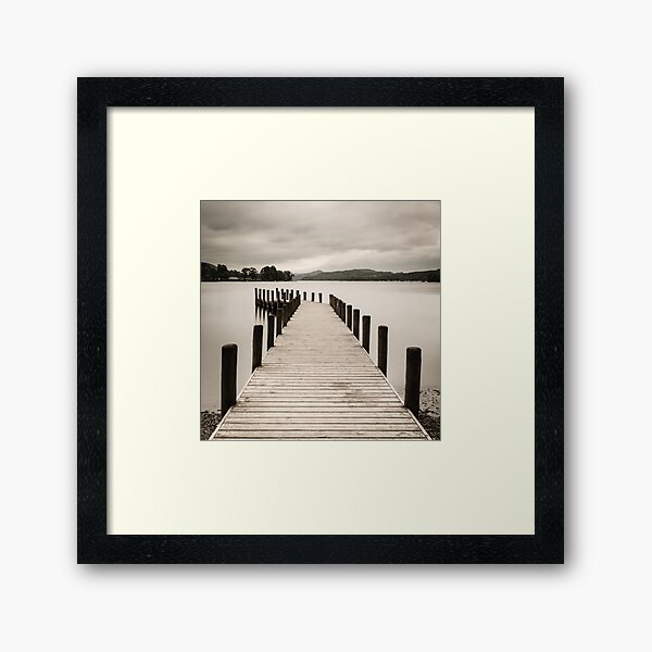 Coniston Jetty Square Framed Art Print